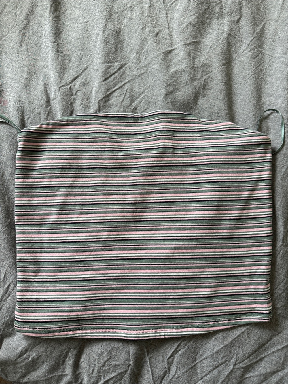 Garage Strapless Knit Tube Top in Pink, Green and Black